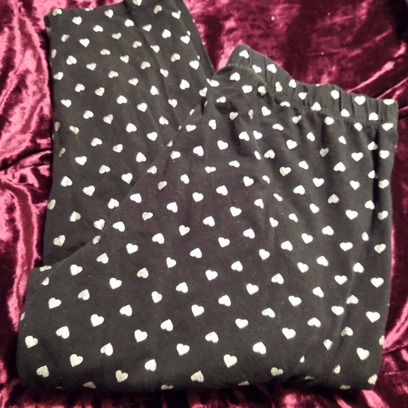 No Boundaries silver hearts capris size 15-17 - Picture 1 of 3